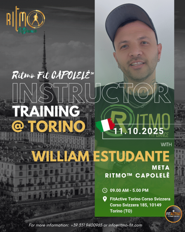 🇮🇹 TORINO 11/10/2025 ➡️ INSTRUCTOR TRAINING - RITMO FIT CAPOLELE